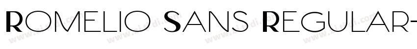 Romelio Sans Regular字体转换